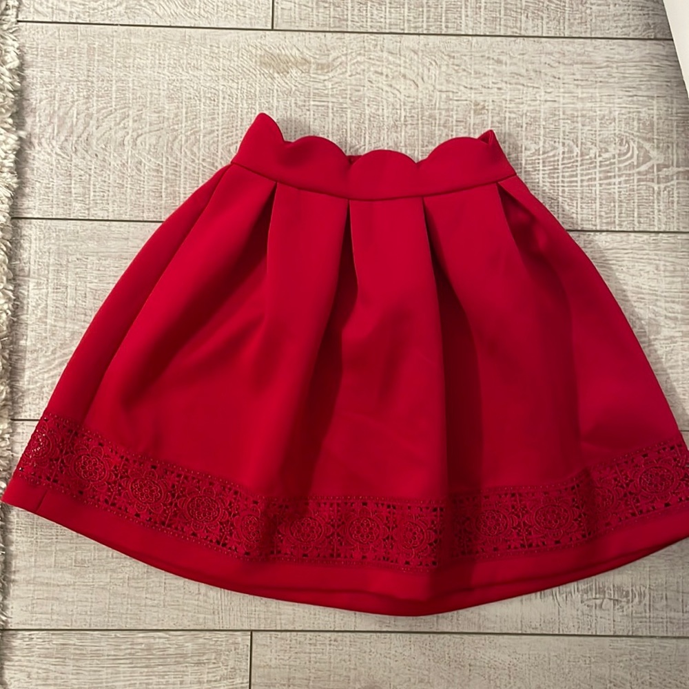 Red holiday skirt